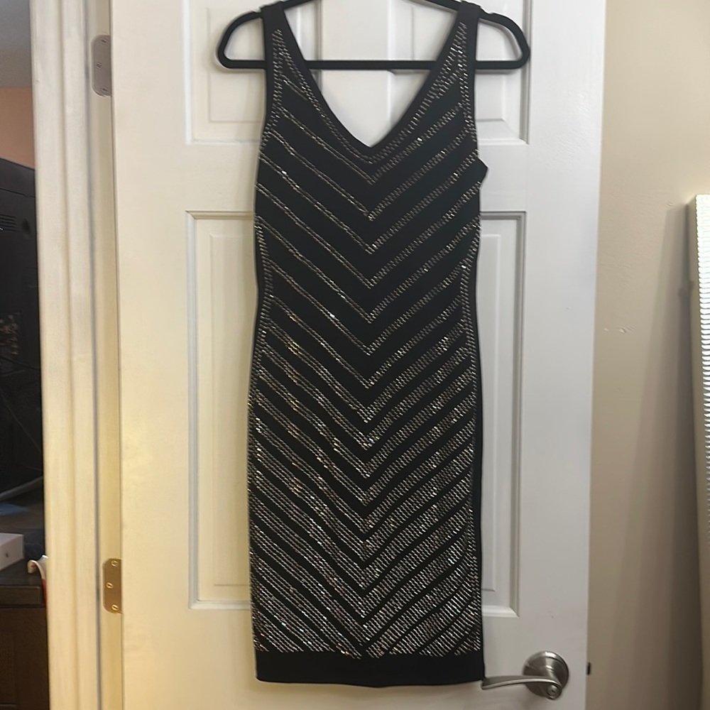 Black sequined dress-